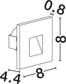 Spot aplicat perete exterior LED 2700K IP65 Pik corten