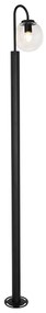 Llanternă modernă neagră cu sticlă transparentă 200 cm IP44 - Sfera