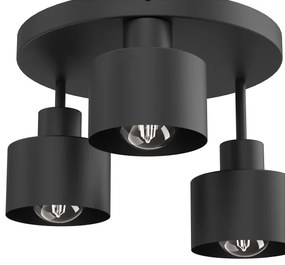 Plafonieră PARKLA 3xE27/15W/230V negru