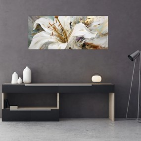 Tablou - Abstracție cu crin (120x50 cm)