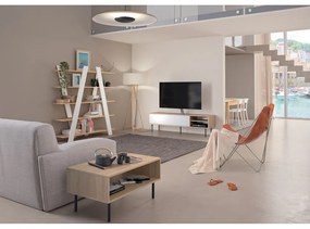 Comodă TV alb-natural cu aspect de lemn de stejar 165x40 cm Ampère – TemaHome