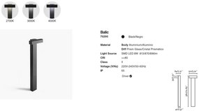 Stalp LED de exterior design modern IP65 BALIC 39cm Black