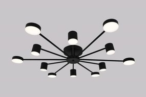 Lustra LED Cu Telecomanda, Elit's Esn R9029-12, 144W, Negru