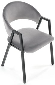 Scaun de bucaterie Zayne, gri/negru