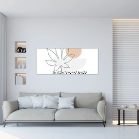 Tablou - Linie de artă flori N⁰3 (120x50 cm)