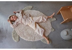 Covor pentru copii bej lavabil/țesut manual din bumbac 110x130 cm Sea Turtle – Lorena Canals