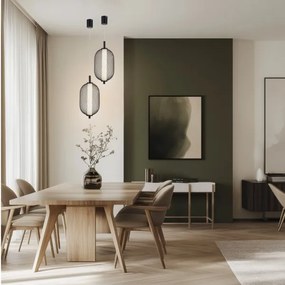 Pendul LED pe cablu PUMA LED/10W/230V diam. 15 cm negru