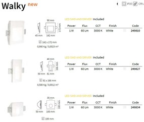 Spot LED incastrabil ideal pentru iluminat scara sau hol WALKY-2 249827 IDL
