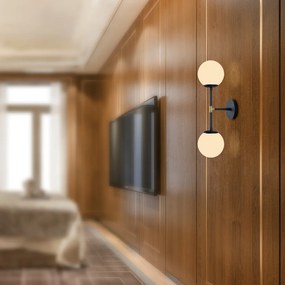 Aplică de perete Squid Lighting Kruva, lungime 58 cm, negru