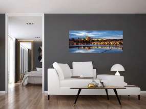 Tablou cu palatul din Praga și podul lui Carol (120x50 cm)