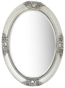 Oglinda de perete in stil baroc, argintiu, 50 x 70 cm 1, Argintiu, 50 x 70 cm