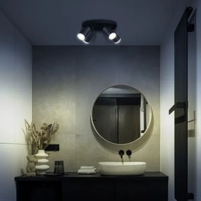 Spot de baie LED RGBW reglabil TURYN 4xGU10/6,5W/230V IP44 negru