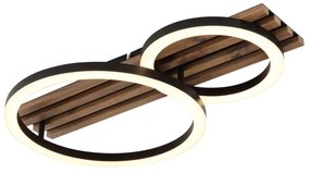 Plafoniera LED riflaj cu efect de lemn TISHA