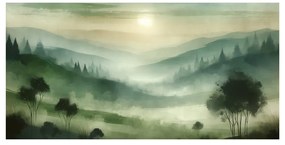 Tablou copaci în ceață