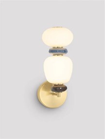 Aplica LED decorativa ceramica albastru, alb, PALO