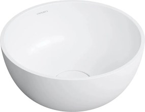 Lavoar pe blat Omnires Shell M+ finisaj alb mat 35 cm