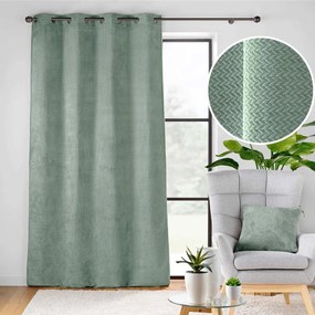 Draperie verde din microflanel 140x240 cm Flanela – douceur d'intérieur