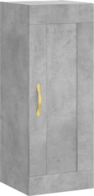 vidaXL Dulap de perete, gri beton, 34,5x34x90 cm, lemn prelucrat