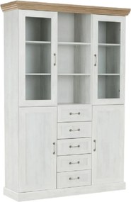 Vitrina ROYAL W2D, pin nordic/stejar salbatic, PAL melaminat/plinte de