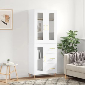 vidaXL Dulap înalt, alb, 69,5x34x180 cm, lemn compozit