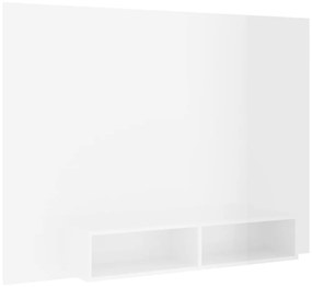 Comoda TV de perete, alb extralucios, 135x23,5x90 cm, PAL 1, Alb foarte lucios