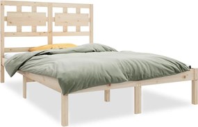 vidaXL Cadru de pat mic dublu, 120x190 cm, lemn masiv