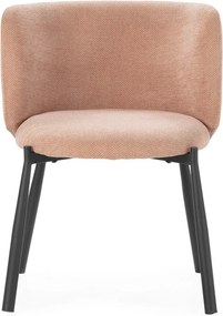 Set de scaune de sufragerie piersică 2 buc. tapițat Ginny – MOME