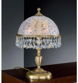 Lampa de masa design clasic realizata manual din alama si Cristal Scholer 6200
