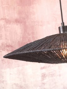 Lampa de podea eco din iuta Iguazu S 40cm, negru