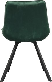 Scaun de luat masa, ţesătură Velvet verde închis/negru, SAMIRA