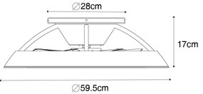 Ventilator inteligent de tavan alb 59,5 cm, inclusiv LED cu dimmer cu telecomandă - Deniz