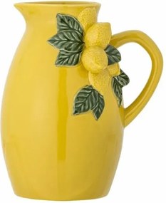 Carafă din ceramică stoneware decorată manual cu lămâi, D17×H21 cm, „Limone Jug"