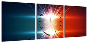 Tablou abstract cu glonț activ (cu ceas) (90x30 cm)