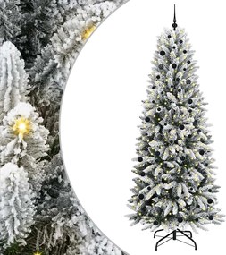 vidaXL Brad de Crăciun artificial cu 300 LED cu suport Alb 240 cm