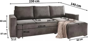 OFERTA Coltar extensibil bej CAVELO, reversibil II. calitate