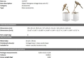 Set de 2 obiecte decorative LUX Morgana, alama 113727 HZ