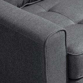 HOMCOM Canapea Extensibilă Pat de 2 Locuri Canapea din Material Textil cu Funcție de Pat Set de Canapele Tip Poliester Lin Lemn Cauțiucat Gri 147,5 x 75 x 85 cm | Aosom Romania