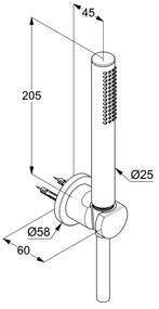 Set pară de duș, Kludi, Nova Fonte Puristic, cu suport de pară și furtun, alb mat, 2085053-15