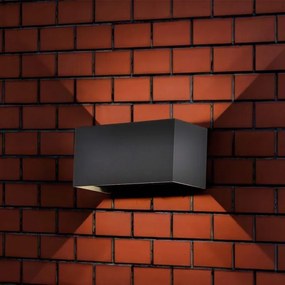 Aplica de perete LED pentru exterior, 24W/230V, 4000K, IP65, neagră
