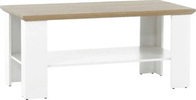 Masuta cafea LEON MZ17, PAL laminat, alb/stejar grand, 120x60x55 cm
