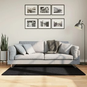 vidaXL Covor pufos &quot;PAMPLONA&quot; cu fire înalte, negru modern, 80x150 cm