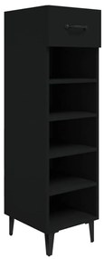 Pantofar, negru, 30x35x105 cm, lemn compozit Negru, 1