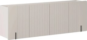 Comodă suspendată Malmi 200 cm cu 4 uși - cașmir / negru