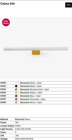 Aplica LED pentru baie IP44 CALMA 7W lemn/opal