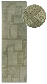 Covor tip traversă verde țesut manual din lână 80x250 cm Alexis – Villeroy&Boch