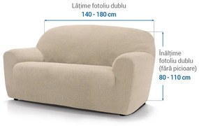 Huse super elastice HARMONIA smântânii fotoliu dublu (l. 140 - 180 cm)