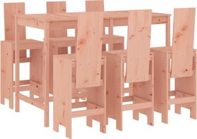 vidaXL Set bar de grădină, 7 piese, lemn masiv douglas