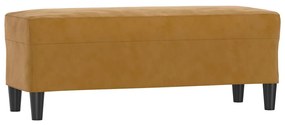 349428 vidaXL Bancă, maro, 100x35x41 cm, catifea