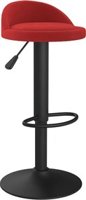 vidaXL Scaun de bar, roșu vin, catifea