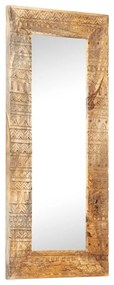 Oglinda sculptata manual, 110x50x11 cm, lemn masiv de mango 1, 110 x 50 x 11 cm